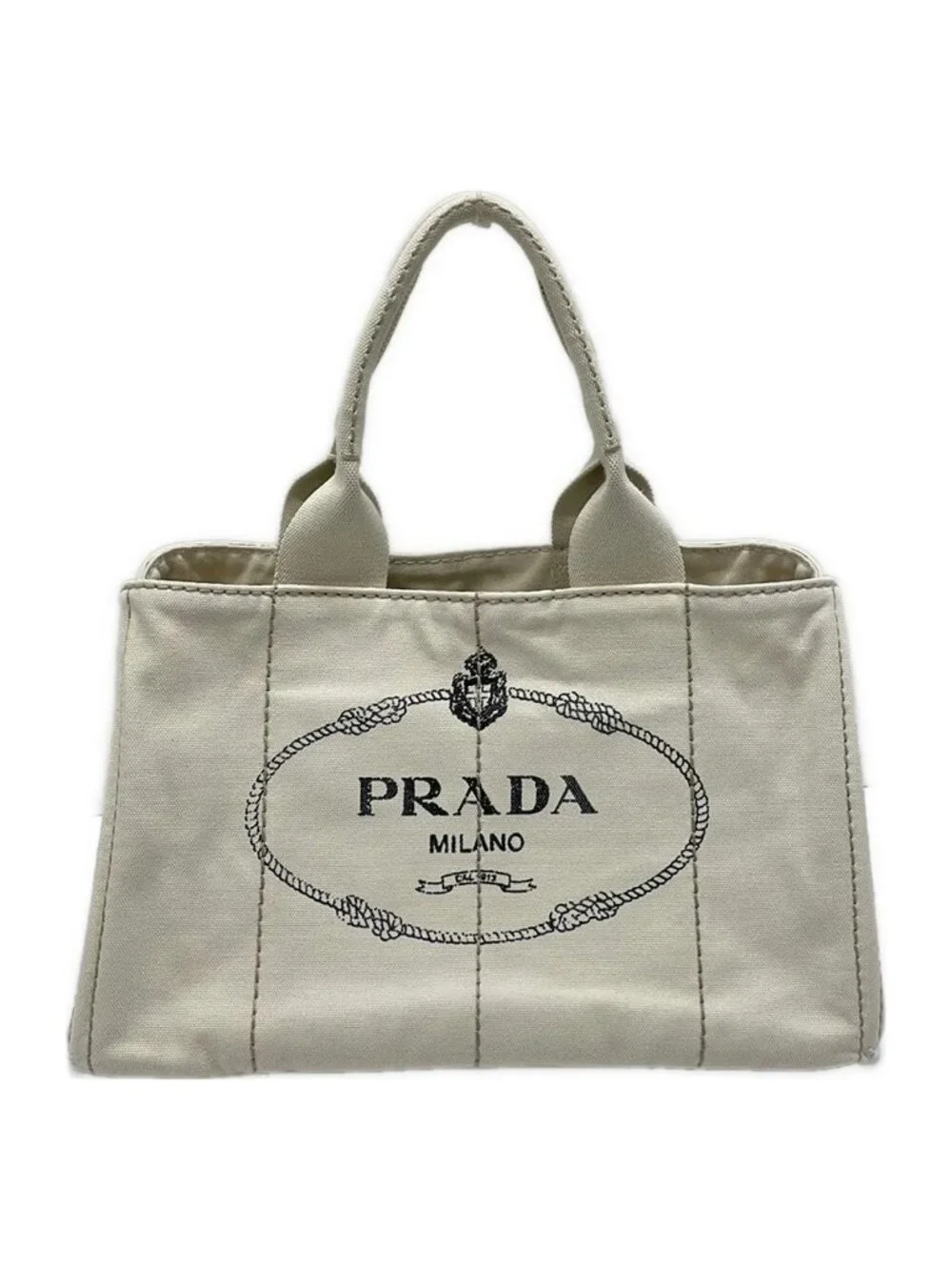 Prada Tote Canapa White